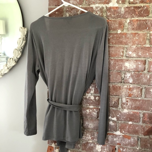 The Limited ,, gray wrap top - Picture 2 of 15